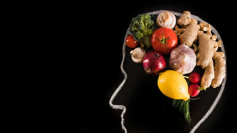 Human Brain made with Vegetables
